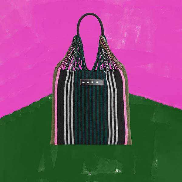 大人気 マルニ ハンモックバッグ 偽物マーケット★ハンモックショッピングバッグ